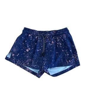 Flag Nor Fail Women's Small Purple Drawstring Athletic Gym Workout Sport Shorts